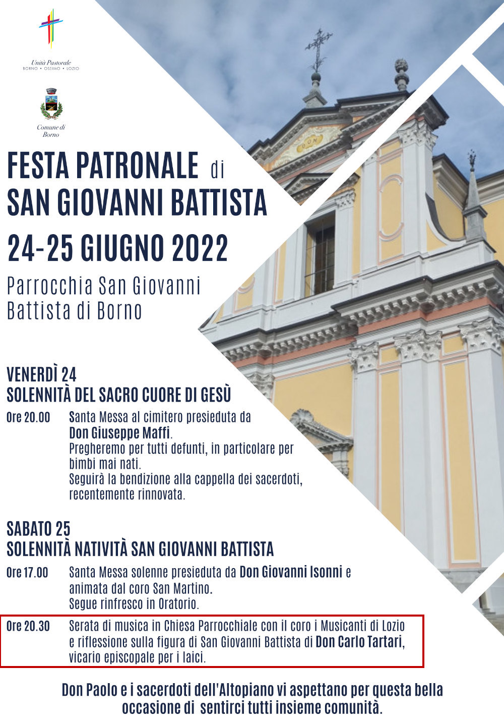 24-6-2022: Festa patrono s. Giovanni Battista Borno
