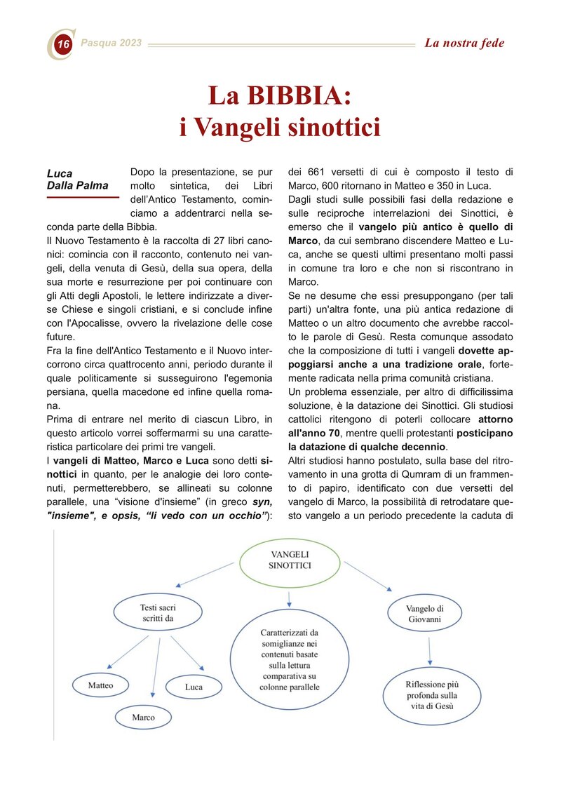 La BIBBIA: i Vangeli sinottici