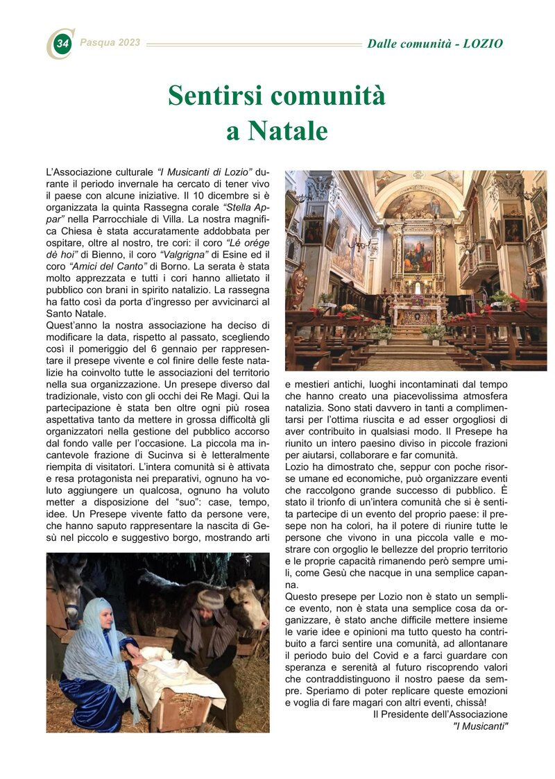 Sentirsi comunità a Natale