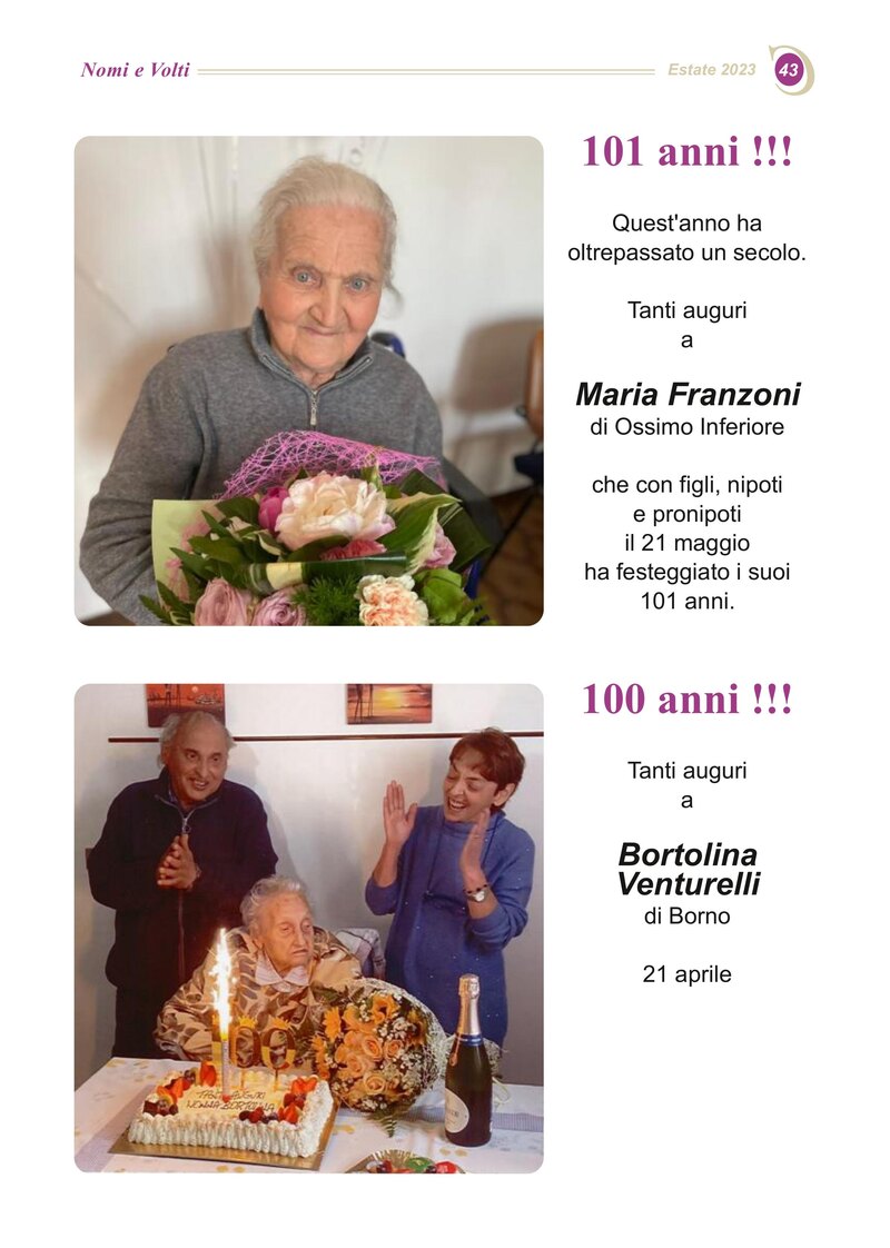 101 anni !!!