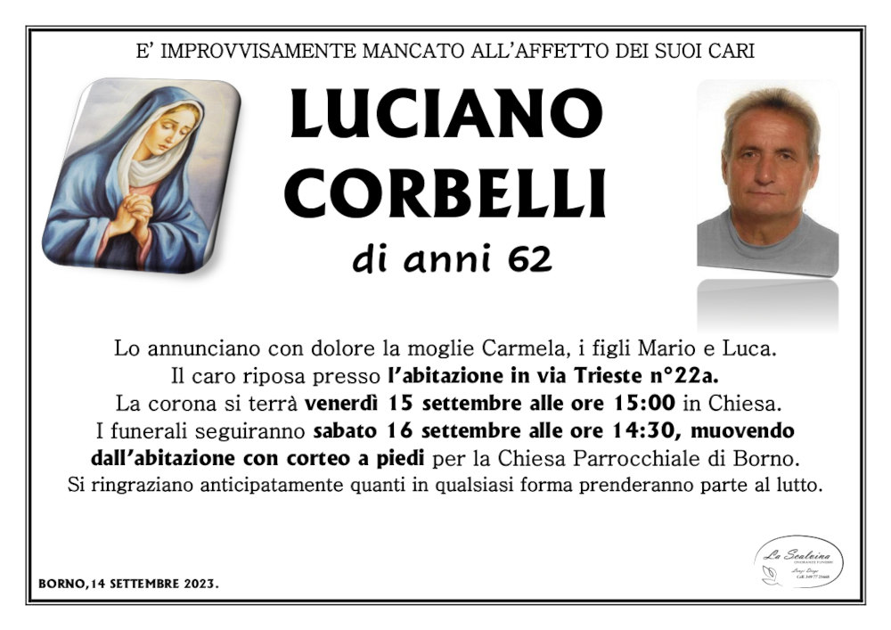 14 settembre 2023: def Luciano Corbelli - Borno