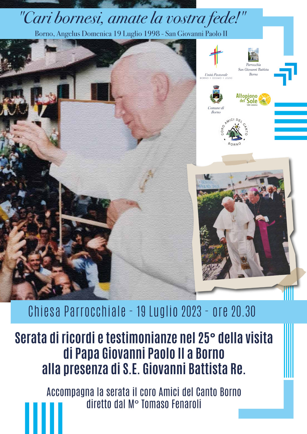 lun 10 luglio: ricordo Papa a Borno