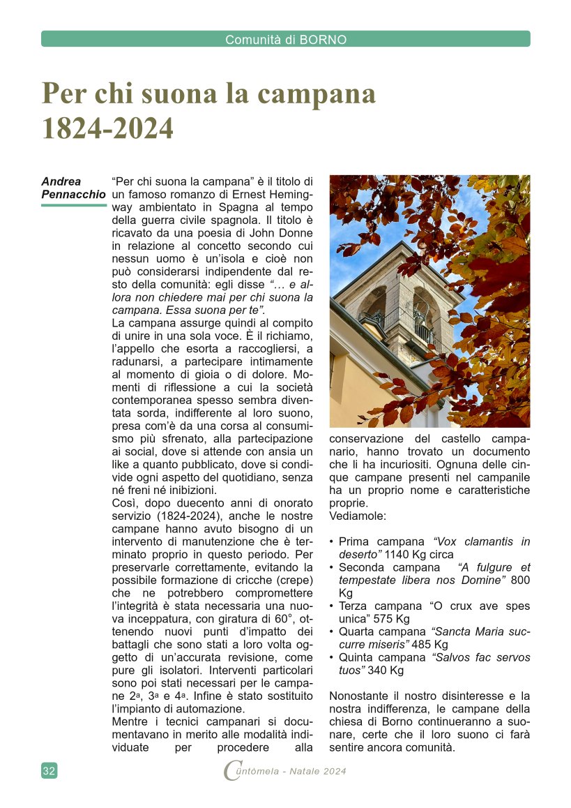 Per chi suona la campana 1824-2024