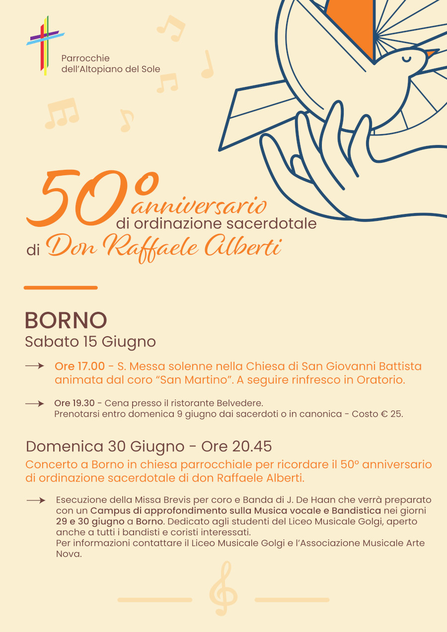 15 e 30 giugno 2024: 50° anniversario di sacerdozio di don Raffaele Alberti