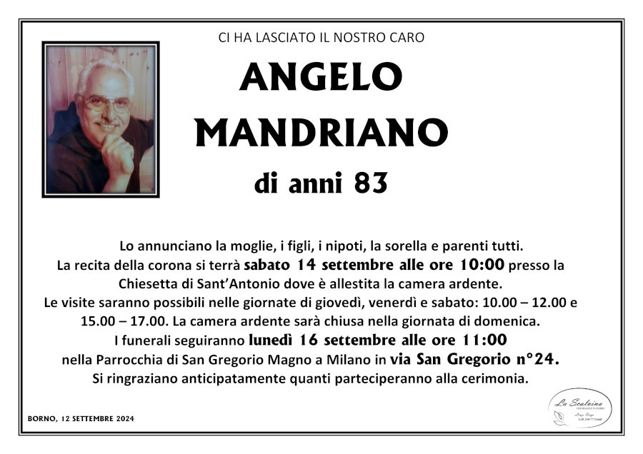 12 settembre 2024: def Angelo Mandriano - Borno