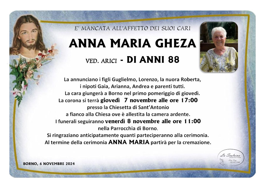 6 novembre 2024: def Anna Maria Gheza - Borno