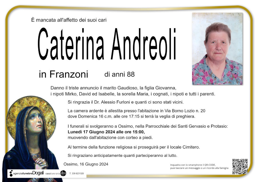 16 giugno 2024: def Caterina Andreoli - Ossimo