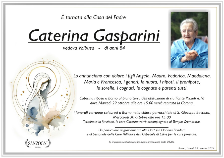 28 ottobre 2024: def Caterina Gasparini - Borno