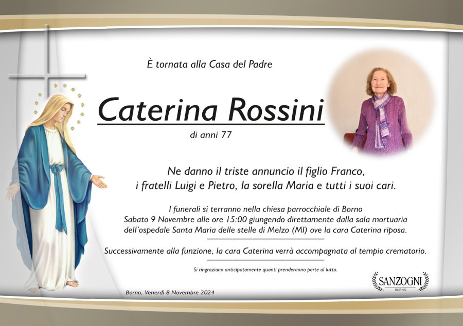 8 novembre 2024: def Caterina Rossini - Borno