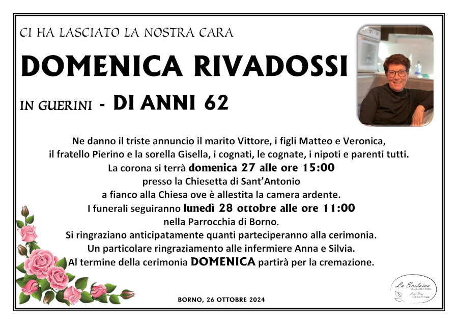 26 ottobre 2024: def Domenica Rivadossi - Borno