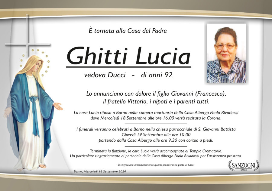 18 settembre 2024: def Lucia Ghitti - Borno