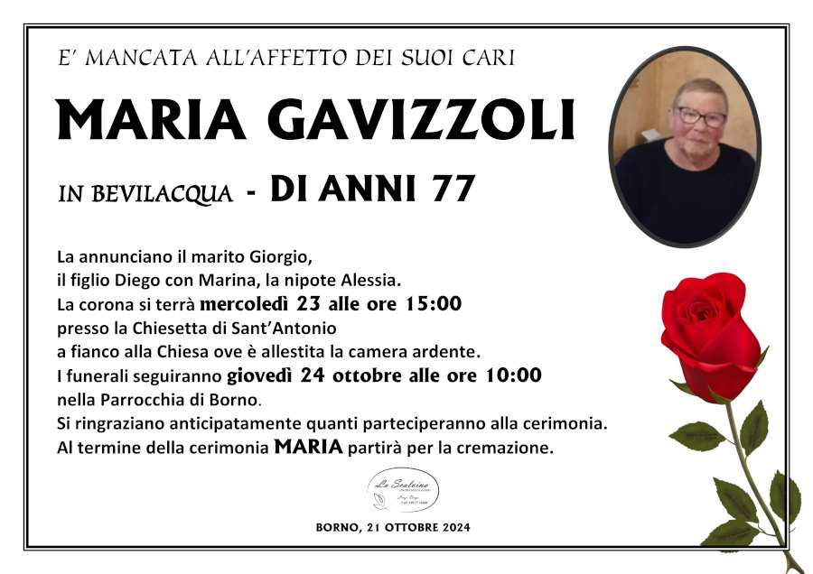 21 ottobre 2024: def Maria Gavizzoli - Borno