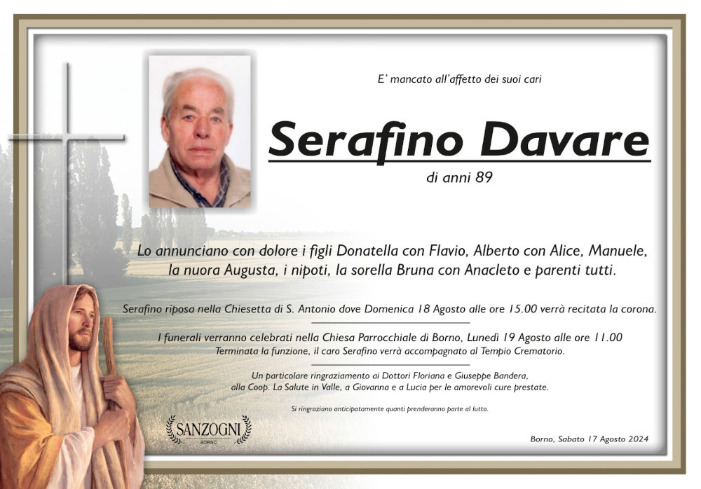 17 agosto 2024: def Serafino Davare - Borno